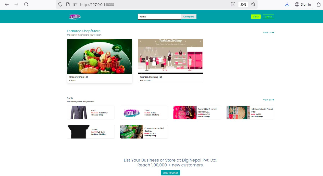 Multi Vendor Ecommerce Screenshot